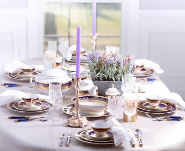 Constanza Cobalt Table Setting