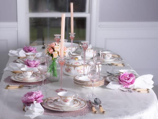 Nostalgia Rose Table Setting