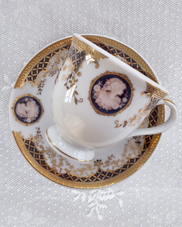 Depos Cameo Blue Tea Cup 4x5